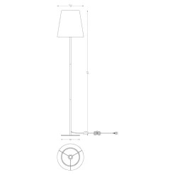 Discount Zumaline Lampa podłogowa abażur czarny RIVA