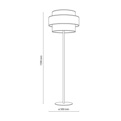 Discount TK Tomasz Krywult Lampa podłogowa abażur TRIO JUTA