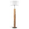 Discount Spot - Light Lampa podłogowa drewniana podstawa biały abażur PINO