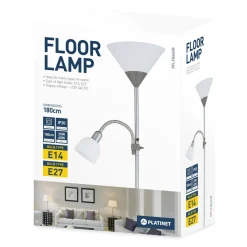 Sale PLATINET S.A. Lampa podłogowa E14 E27 podstawa szara
