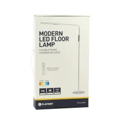 PLATINET S.A. Lampa podłogowa LED biała ze sterowaniem manualnym i na pilota