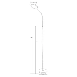 Outlet Zumaline Lampa podłogowa LED nowoczesna czarna