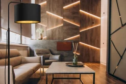 Hot Luminex Lampa podłogowa loftowa czarna ARDEN