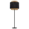 Outlet TK Tomasz Krywult Lampa podłogowa rattanowa czarna BOHO 145 cm
