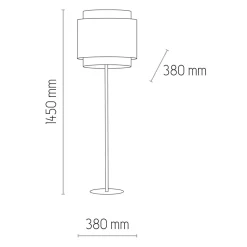 Outlet TK Tomasz Krywult Lampa podłogowa rattanowa czarna BOHO 145 cm