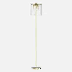 New Zumaline Lampa podłogowa transparentne szkło złota NIRA