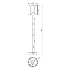 New Zumaline Lampa podłogowa transparentne szkło złota NIRA