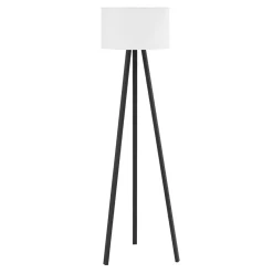 Lampy Podłogowe^Lampa podłogowa trójnóg czarno-biała PIKO