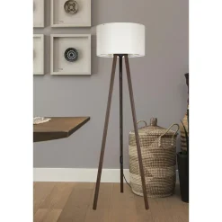 New Lampa podłogowa trójnóg orzech kremowa PIKO