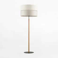 Discount TK Tomasz Krywult Lampa podłogowa z abażurem szary ECO