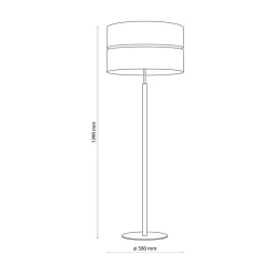 Discount TK Tomasz Krywult Lampa podłogowa z abażurem szary ECO