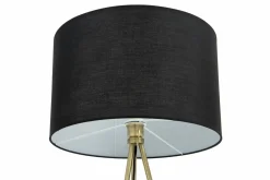 New Zumaline Lampa stojąca trónóg abażur czarny CARA