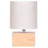 Best Zumaline Lampa stołowa bambusowa abażur brązowy 29 cm