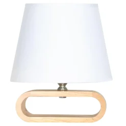Zumaline Lampy Stołowe^Lampa stołowa bambusowa abażur biały 22,5 cm