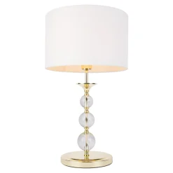 Clearance Zumaline Lampa stołowa biało-złota REA II