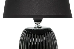 Discount Lampa stołowa ceramiczna czarna 28 cm