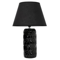 Sale Lampa stołowa ceramiczna czarna 46,5 cm