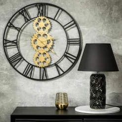 Sale Lampa stołowa ceramiczna czarna 46,5 cm