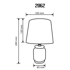 Zumaline Lampa stołowa glamour biało-złota 26,5 cm