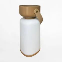 inny Lampy Stołowe^Lampa stołowa LED IP44 biało-brązowa BATT
