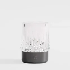 Sale Zumaline Lampa stołowa LED IP44 czarna CRYSTAL