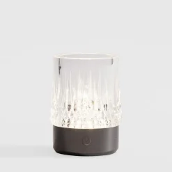 Sale Zumaline Lampa stołowa LED IP44 czarna CRYSTAL