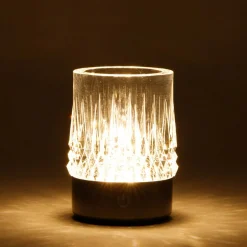 Sale Zumaline Lampa stołowa LED IP44 czarna CRYSTAL