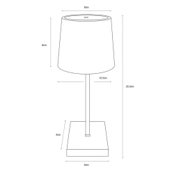 Outlet Zumaline Lampa stołowa LED na baterie 3AAA biała POLLI