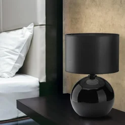 New TK Tomasz Krywult Lampa stołowa nocna czarna PALLA