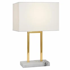 Hot Zumaline Lampa stołowa prostokątna biała CARLOS
