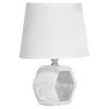 Zumaline Lampy Stołowe^Lampa stołowa z abażurem biało-czarna 25 cm