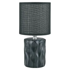 Discount Zumaline Lampa stołowa z abażurem czarna 27 cm