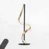 Best Paul Neuhaus Lampa stołwa LED Wi-Fi czarno-złota Q-SWING z pilotem