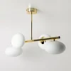domiluce Wszystkie Lampy Sufitowe^Lampa sufitowa 4 owalne klosze złota MILO 68x30 cm