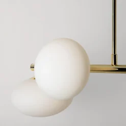 domiluce Wszystkie Lampy Sufitowe^Lampa sufitowa 4 owalne klosze złota MILO 68x30 cm