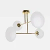 Outlet domiluce Lampa sufitowa 4 owalne klosze złota MILO 60x60 cm