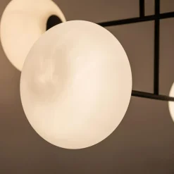Sale domiluce Lampa sufitowa 4 owalne klosze czarna MILO 60x60 cm