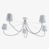 Discount Paul Neuhaus Lampa sufitowa abażur szara SPIDER 5