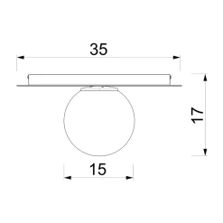 Best Luminex Lampa sufitowa biała FLAT