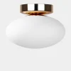 New domiluce Lampa sufitowa biało-złota UFO 18 cm
