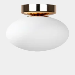 New domiluce Lampa sufitowa biało-złota UFO 18 cm