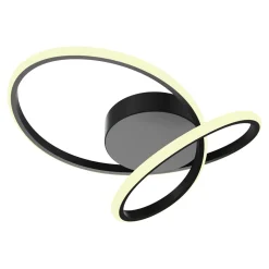 Zumaline Wszystkie Lampy Sufitowe^Lampa sufitowa czarna LED CLINT 40 cm