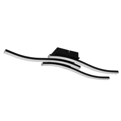 Wszystkie Lampy Sufitowe^Lampa sufitowa czarna LED ROUTE fale