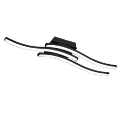 Wszystkie Lampy Sufitowe^Lampa sufitowa czarna LED ROUTE fale