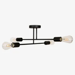 Online domiluce Lampa sufitowa czarna LUCA 4