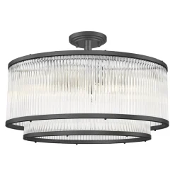 Zumaline Wszystkie Lampy Sufitowe^Lampa sufitowa czarna SERGIO 50 cm
