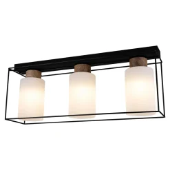 Spot - Light Wszystkie Lampy Sufitowe^Lampa sufitowa czarno-biała GRETTER 3
