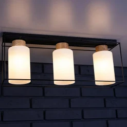Spot - Light Wszystkie Lampy Sufitowe^Lampa sufitowa czarno-biała GRETTER 3