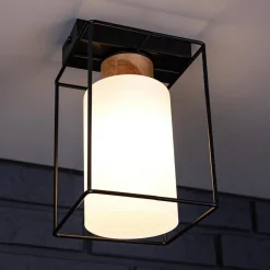 Spot - Light Wszystkie Lampy Sufitowe^Lampa sufitowa czarno-biała GRETTER