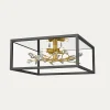 Zumaline Wszystkie Lampy Sufitowe^Lampa sufitowa czarno-złota SPRING